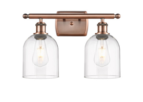 Ballston Two Light Bath Vanity in Antique Copper (405|516-2W-AC-G558-6CL)
