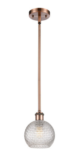 Ballston One Light Mini Pendant in Antique Copper (405|516-1S-AC-G122C-6CL)