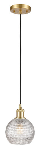 Ballston One Light Mini Pendant in Satin Gold (405|516-1P-SG-G122C-6CL)