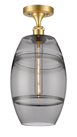 Ballston One Light Semi-Flush Mount in Satin Gold (405|516-1C-SG-G557-8SM)
