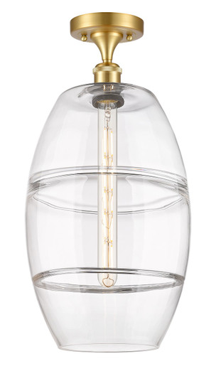 Ballston One Light Semi-Flush Mount in Satin Gold (405|516-1C-SG-G557-10CL)