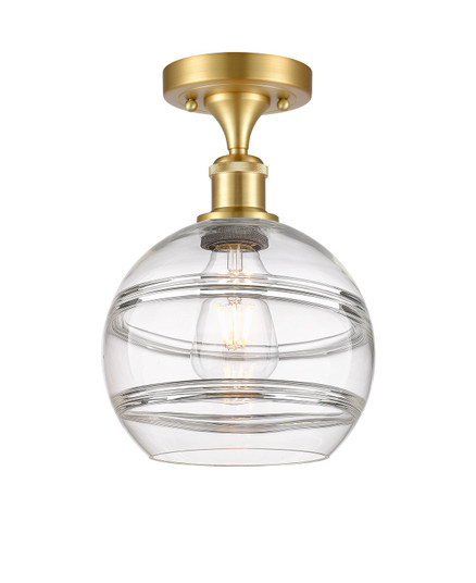 Ballston One Light Semi-Flush Mount in Satin Gold (405|516-1C-SG-G556-8CL)