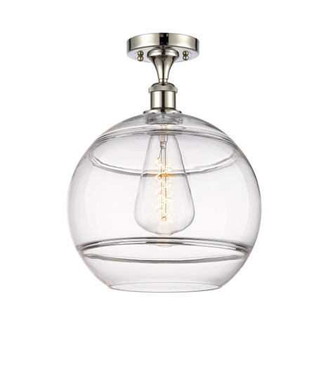 Ballston One Light Semi-Flush Mount in Polished Nickel (405|516-1C-PN-G556-12CL)
