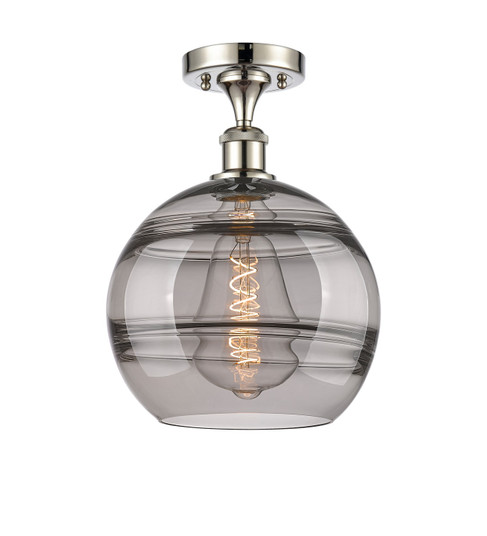 Ballston One Light Semi-Flush Mount in Polished Nickel (405|516-1C-PN-G556-10SM)