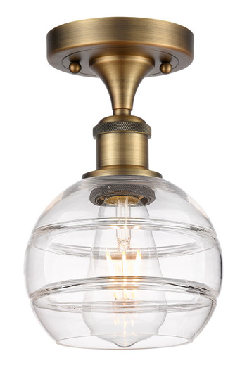 Ballston One Light Semi-Flush Mount in Brushed Brass (405|516-1C-BB-G556-6CL)