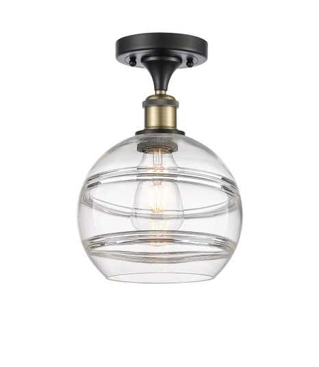 Ballston One Light Semi-Flush Mount in Black Antique Brass (405|516-1C-BAB-G556-8CL)