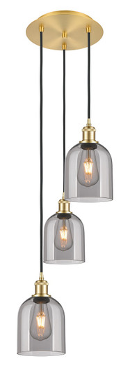 Ballston Three Light Pendant in Satin Gold (405|113B-3P-SG-G558-6SM)