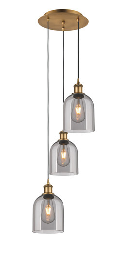 Ballston Three Light Pendant in Brushed Brass (405|113B-3P-BB-G558-6SM)