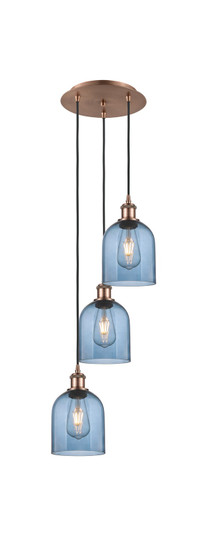 Ballston Three Light Pendant in Antique Copper (405|113B-3P-AC-G558-6BL)