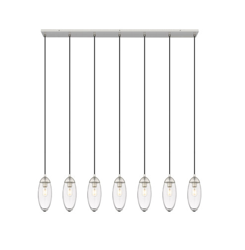 Arden Seven Light Linear Chandelier in Brushed Nickel (224|651P-7L-BN)