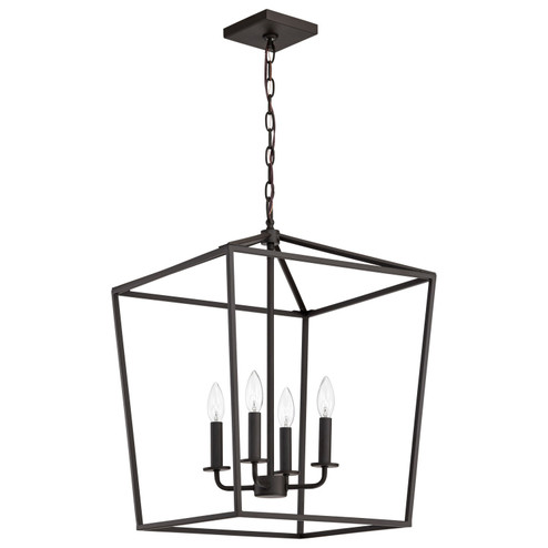 Emma Four Light Pendant in Dark Bronze (72|60-7952)