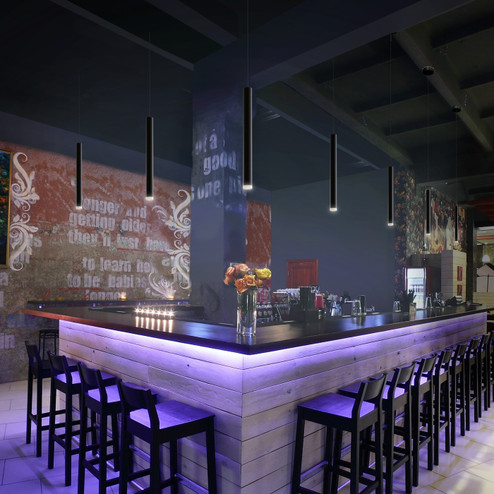 Novo Tall LED Pendant in Matte Black (326|SP-NVT-FR-02-BL-30K-5W-SP5)