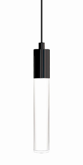 Tall Clear Light Guide LED Pendant in Matte Black (326|SP-LGD-TC-01-BL-30K-3W-SP5)