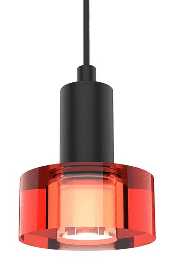 Color Gel Light Guide LED Pendant in Matte Black (326|SP-CGL-RD-03-BL-30K-3W-SP5)