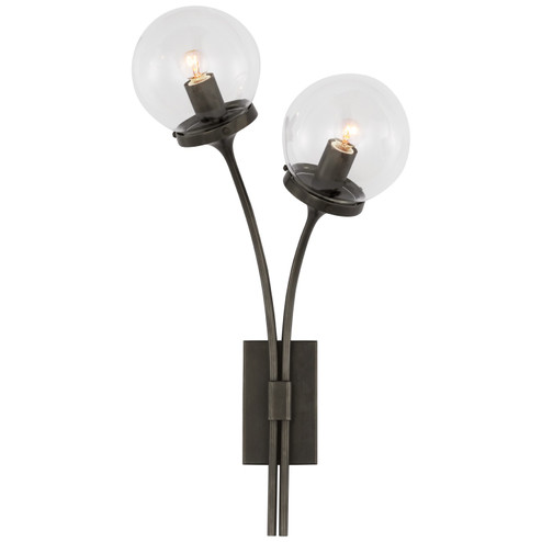 Prescott Two Light Wall Sconce in Bronze (268|KS 2408BZ-CG)