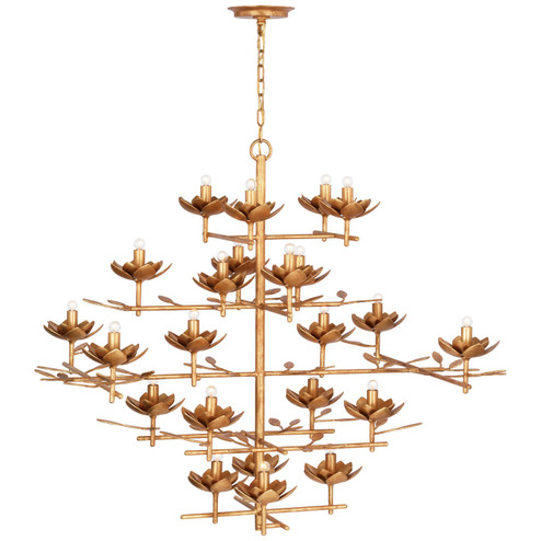 Clementine LED Chandelier in Antique Gold Leaf (268|JN 5162AGL)