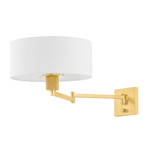 Sammy One Light Wall Sconce in Aged Brass (70|BKO1600-AGB)