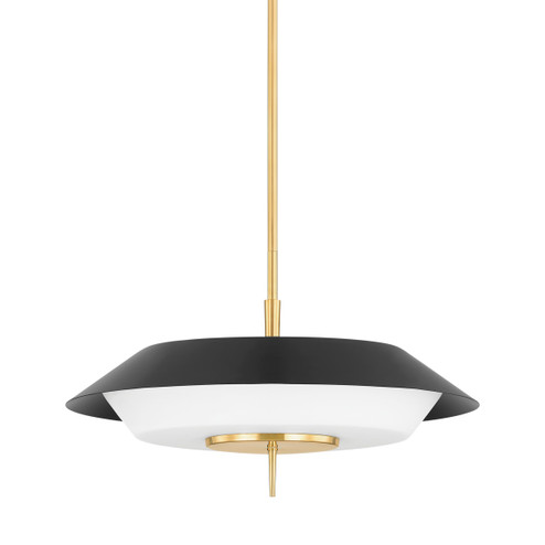Westport Four Light Pendant in Aged Brass/Soft Black (70|4304-AGB/SBK)
