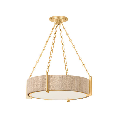 Quebec Four Light Chandelier in Gold Leaf (70|1634-GL)