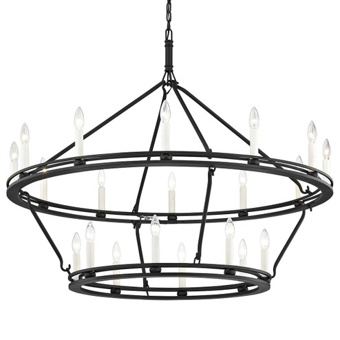 Sutton 20 Light Chandelier in Texture Black (67|F6239-TBK)