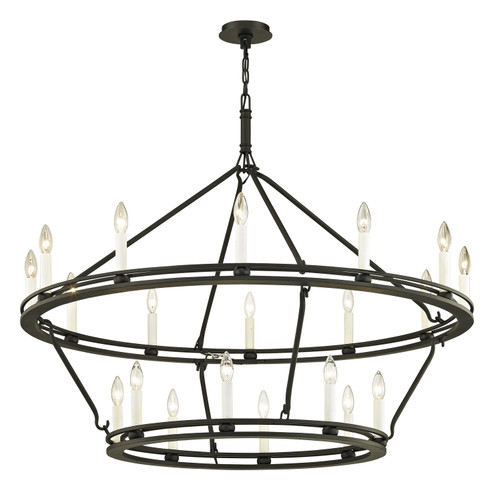 Sutton 20 Light Chandelier in Textured Black (67|F6239-TBK)