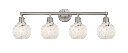 Edison Four Light Bath Vanity in Brushed Satin Nickel (405|616-4W-SN-G1216-6WM)