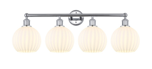 Edison Four Light Bath Vanity in Polished Chrome (405|616-4W-PC-G1217-8WV)