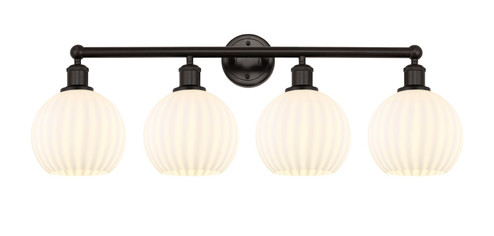 Edison Four Light Bath Vanity in Oil Rubbed Bronze (405|616-4W-OB-G1217-8WV)
