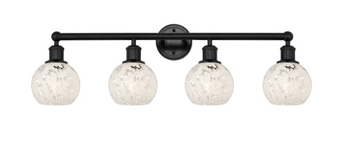 Edison Four Light Bath Vanity in Matte Black (405|616-4W-BK-G1216-6WM)