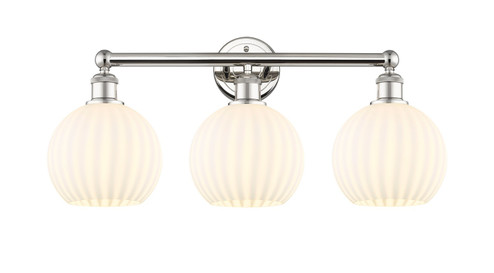 Edison Three Light Bath Vanity in Polished Nickel (405|616-3W-PN-G1217-8WV)