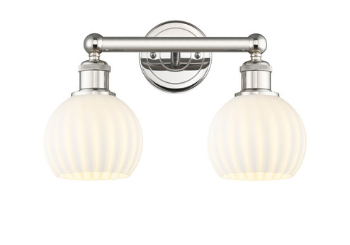Edison Two Light Bath Vanity in Polished Nickel (405|616-2W-PN-G1217-6WV)