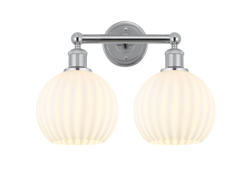 Edison Two Light Bath Vanity in Polished Chrome (405|616-2W-PC-G1217-8WV)