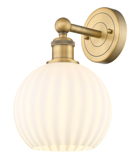 Edison One Light Wall Sconce in Brushed Brass (405|616-1W-BB-G1217-8WV)