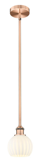 Edison One Light Mini Pendant in Antique Copper (405|616-1S-AC-G1217-6WV)