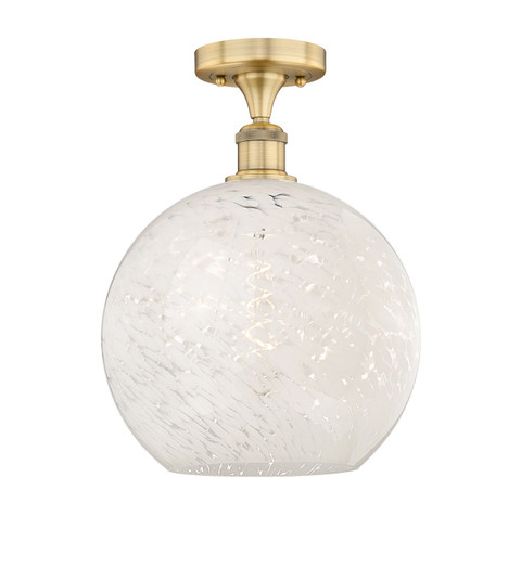 Edison One Light Semi-Flush Mount in Brushed Brass (405|616-1F-BB-G1216-12WM)