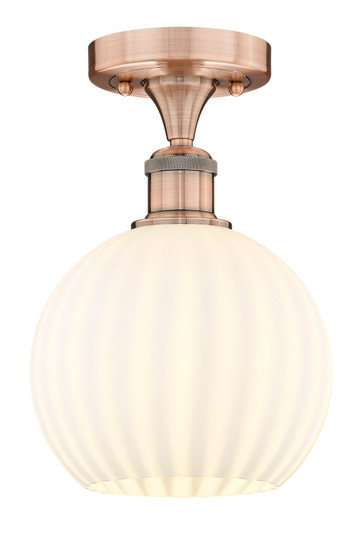 Edison One Light Semi-Flush Mount in Antique Copper (405|616-1F-AC-G1217-8WV)