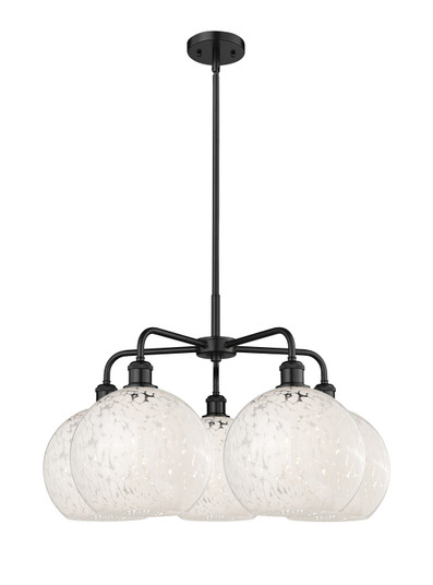 Ballston Five Light Chandelier in Matte Black (405|516-5CR-BK-G1216-10WM)