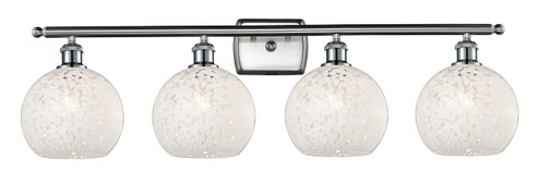 Ballston Four Light Bath Vanity in Brushed Satin Nickel (405|516-4W-SN-G1216-8WM)