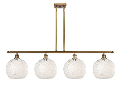 Ballston Four Light Island Pendant in Brushed Brass (405|516-4I-BB-G1216-10WM)