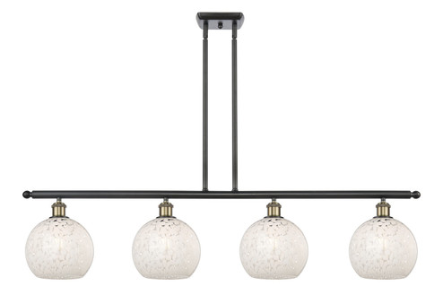 Ballston Four Light Island Pendant in Black Antique Brass (405|516-4I-BAB-G1216-8WM)
