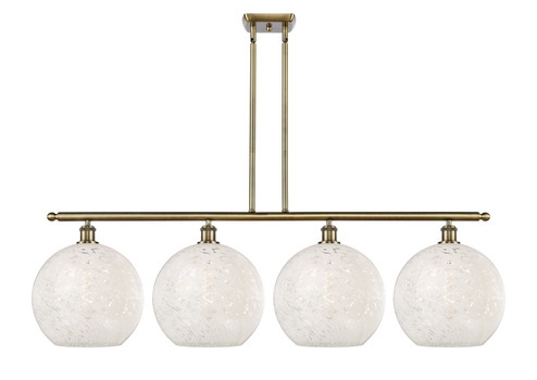 Ballston Four Light Island Pendant in Antique Brass (405|516-4I-AB-G1216-12WM)