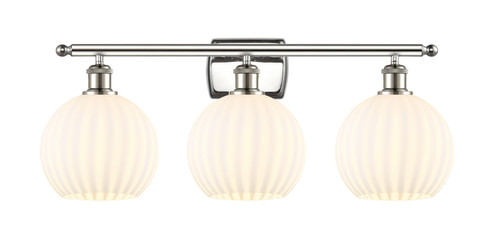 Ballston Three Light Bath Vanity in Polished Nickel (405|516-3W-PN-G1217-8WV)