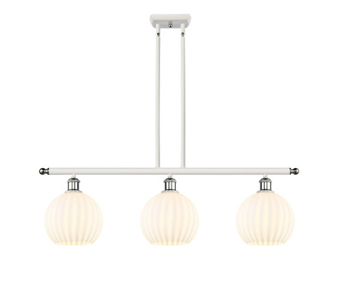 Ballston LED Island Pendant in White Polished Chrome (405|516-3I-WPC-G1217-8WV)