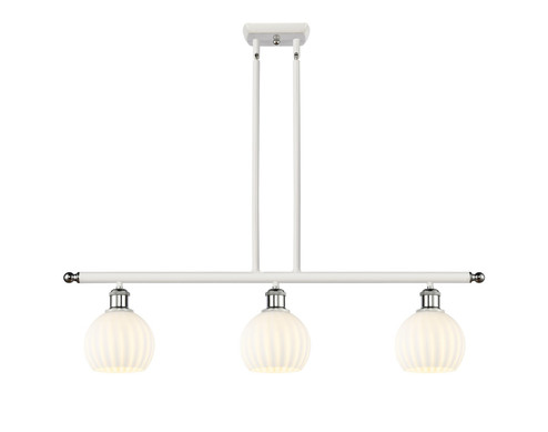 Ballston LED Island Pendant in White Polished Chrome (405|516-3I-WPC-G1217-6WV)