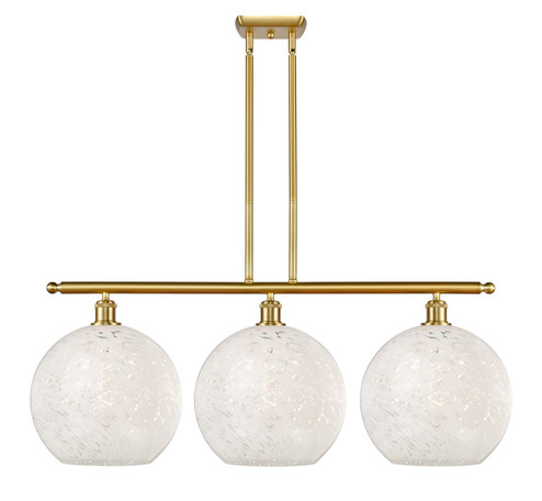 Ballston Three Light Island Pendant in Satin Gold (405|516-3I-SG-G1216-12WM)