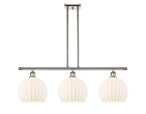 Ballston Three Light Island Pendant in Polished Nickel (405|516-3I-PN-G1217-10WV)