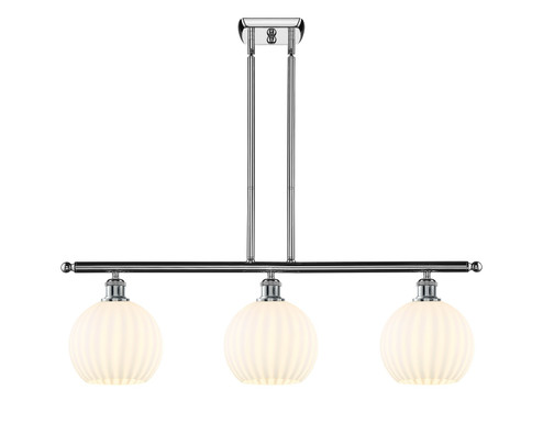 Ballston Three Light Island Pendant in Polished Chrome (405|516-3I-PC-G1217-8WV)