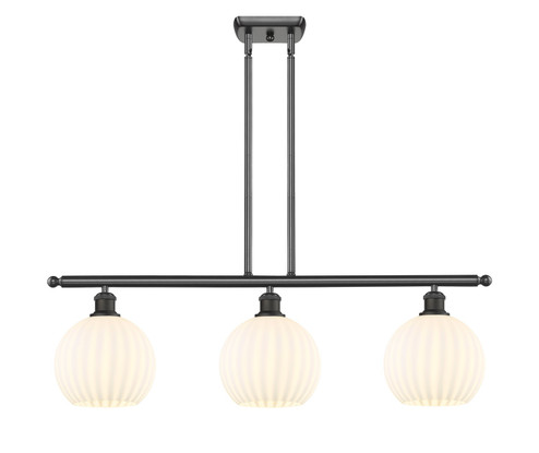 Ballston Three Light Island Pendant in Oil Rubbed Bronze (405|516-3I-OB-G1217-8WV)