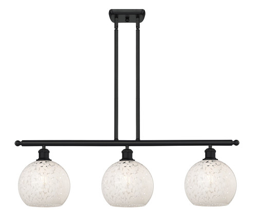 Ballston Three Light Island Pendant in Matte Black (405|516-3I-BK-G1216-8WM)