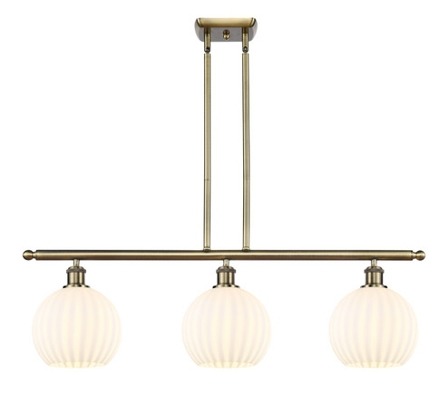 Ballston LED Island Pendant in Antique Brass (405|516-3I-AB-G1217-8WV)